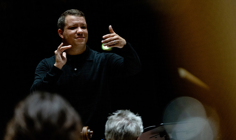 Man conducting. Photography