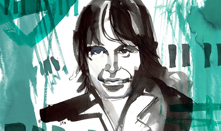 Illustration iof Jan Lundgren, in green and black.